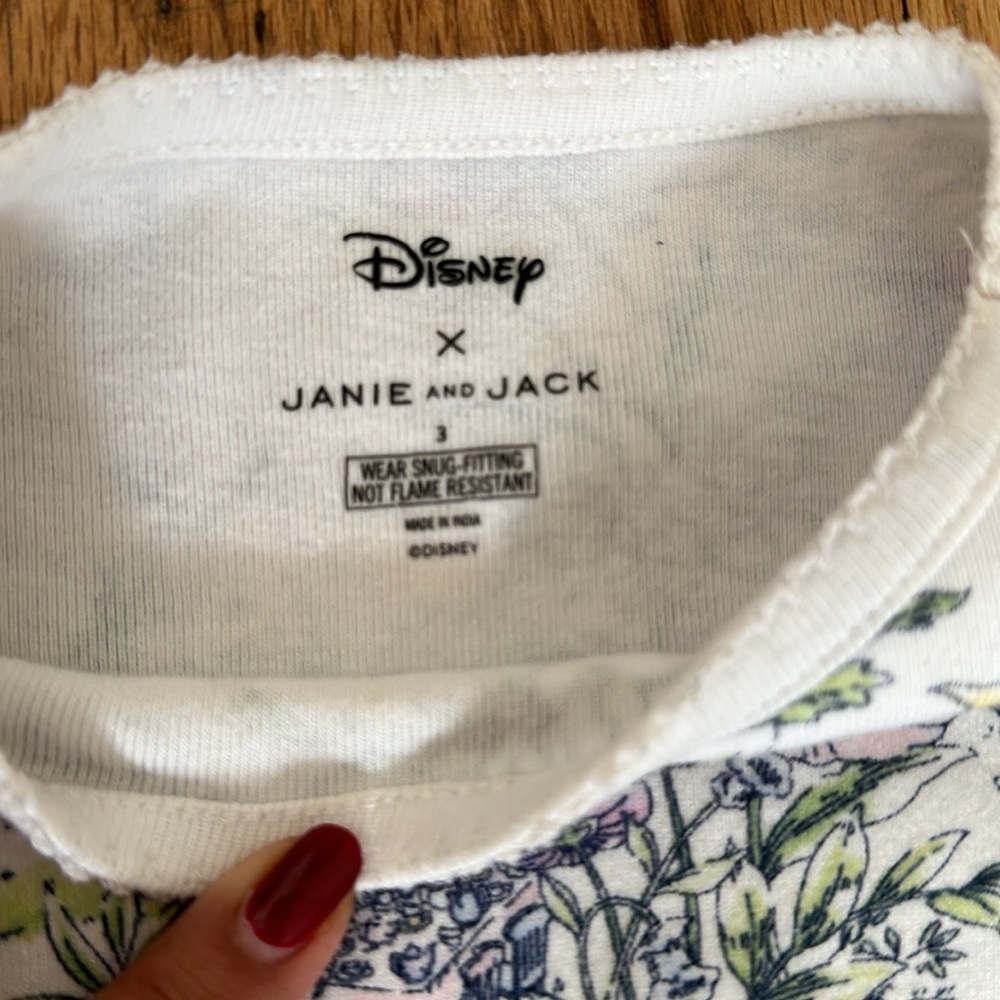 Janie and Jack Alice in wonderland Disney pajamas in size 3T - Picture 2 of 3